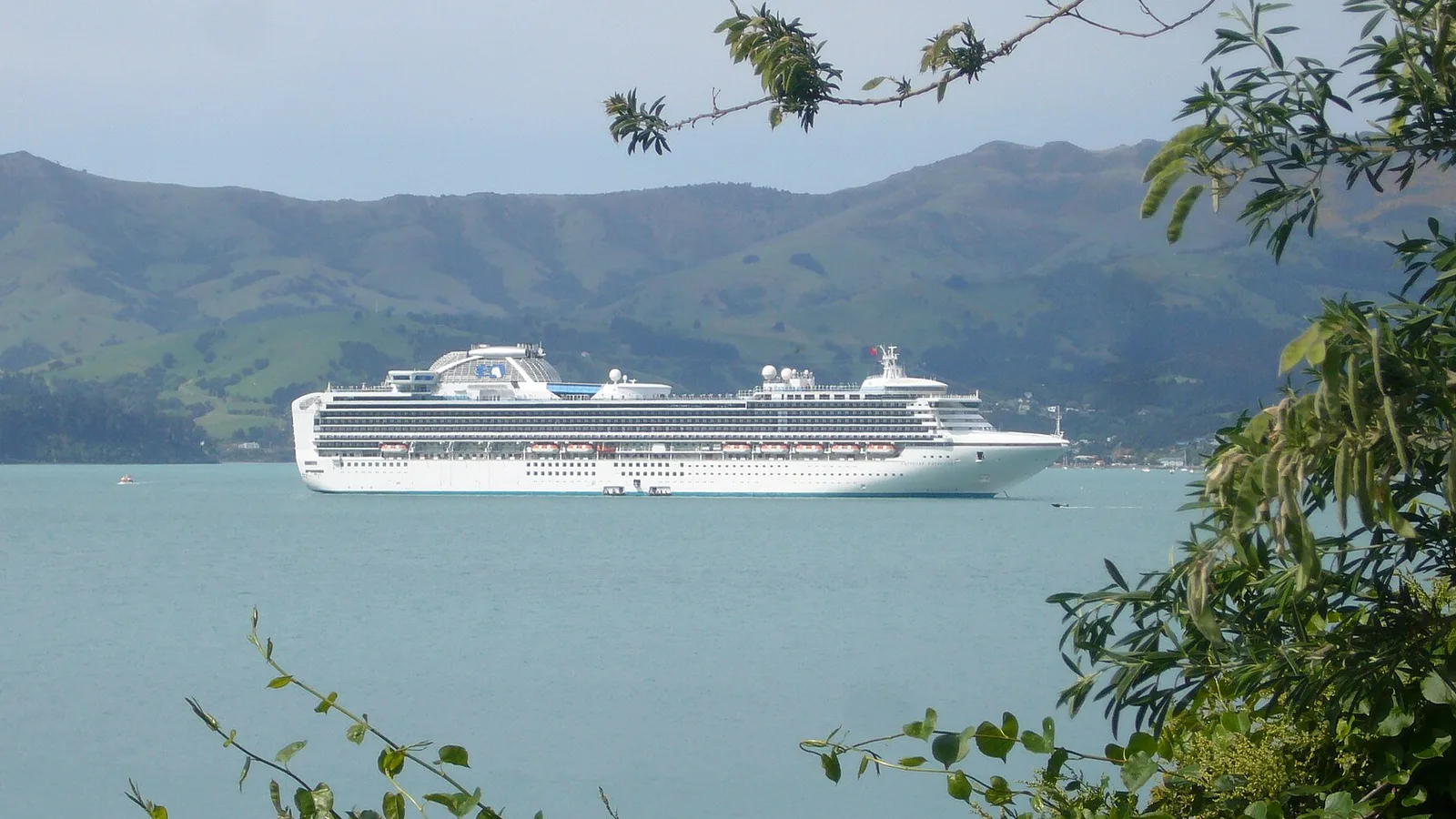 Akaroa Harbour and Banks Peninsula hills