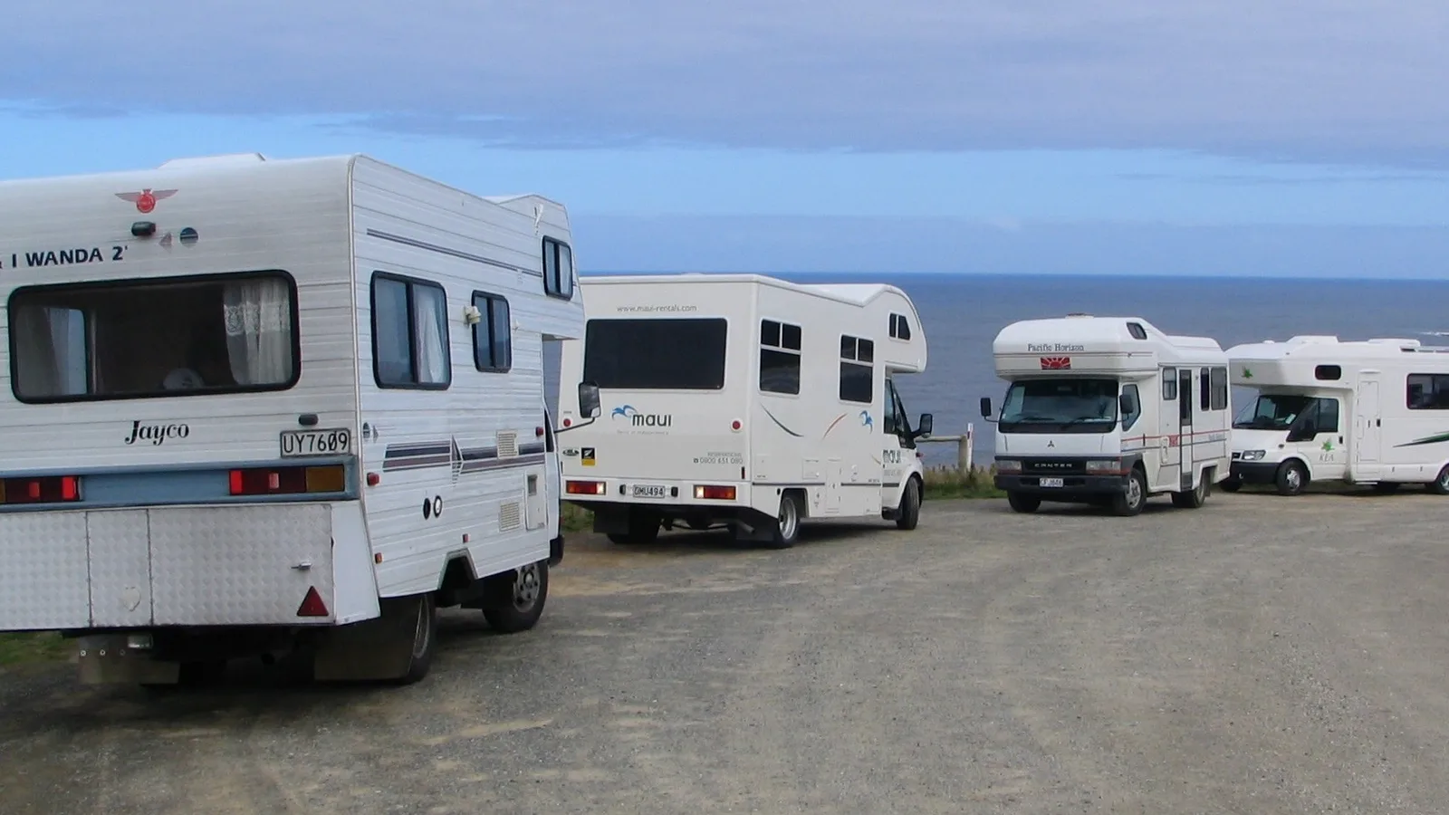 Green self-contained vehicle warrant on a campervan