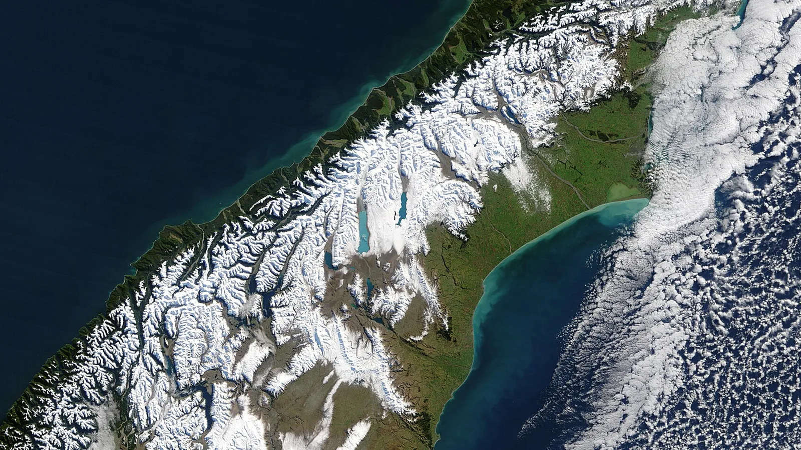South Island alpine road and campervan